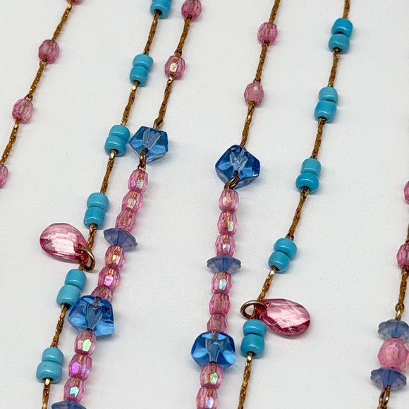 Joan Rivers Signed 3-Strand Beaded Statement Necklace – Pastel Drops | 26” - Picture 12 of 16